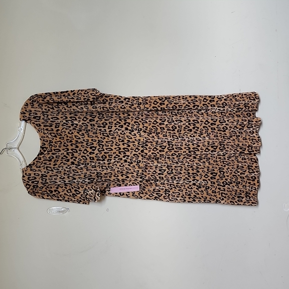 Aqua Curve Leopard Print Tiered Ruffled Dress Size 3X - Picture 4 of 9